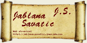 Jablana Savatić vizit kartica